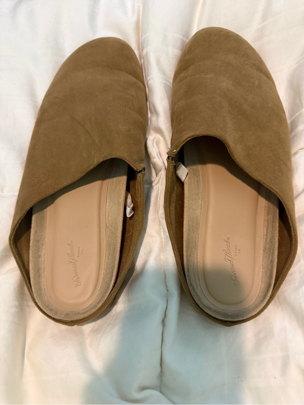 Universal Thread Tan Suede Slip-On Mules